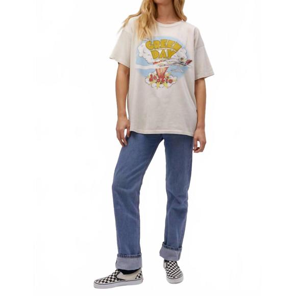 NEW DAYDREAMER green day dookie merch tee top in dirty white - Picture 3 of 5